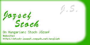 jozsef stoch business card